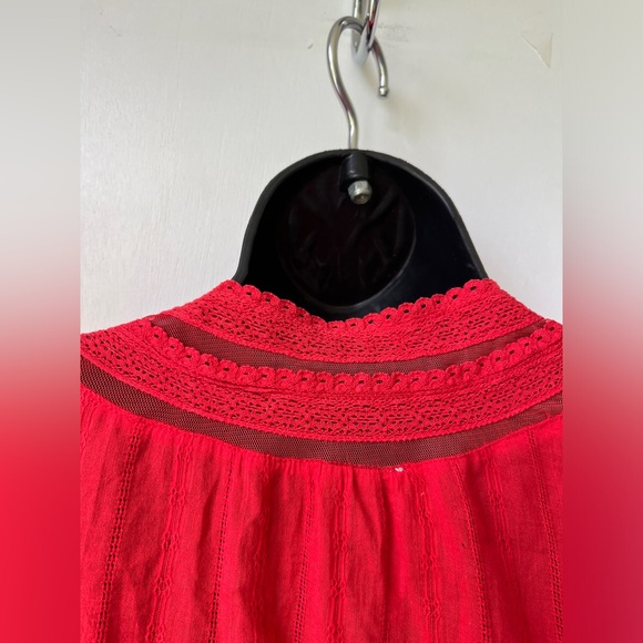 Free People Oberoi Red Boho Top size S - Picture 15 of 16
